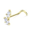 Silver Curved Nose Stud NSKZ-1757